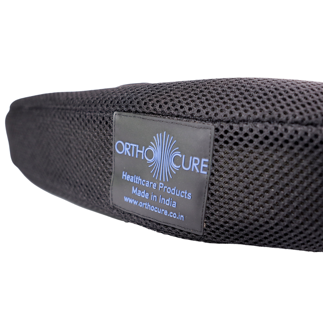 ORTHOCURE™ Orthopedic Memory Foam Coccyx Seat Cushion for Tail Bone Pain & Posture Correction