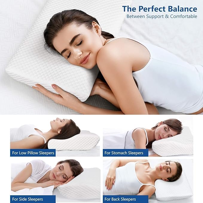 ORTHOCURE™  Butterfly Ergonomic Orthopedic Memory Foam Pillow for Cervical/ Neck Pain